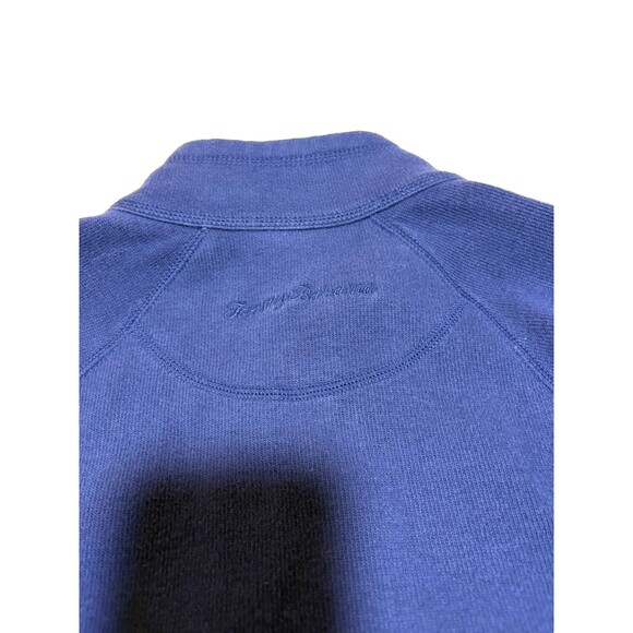 Tommy Bahama Blue Full Zip Sweater | Women's  Round Neck S/P - Picture 7 of 9